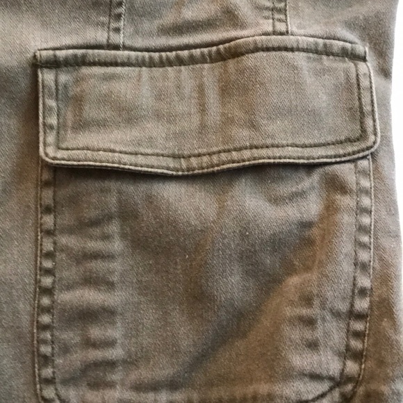 Faded Glory denim Olive Grn Jacket 12 14 L - Picture 4 of 8